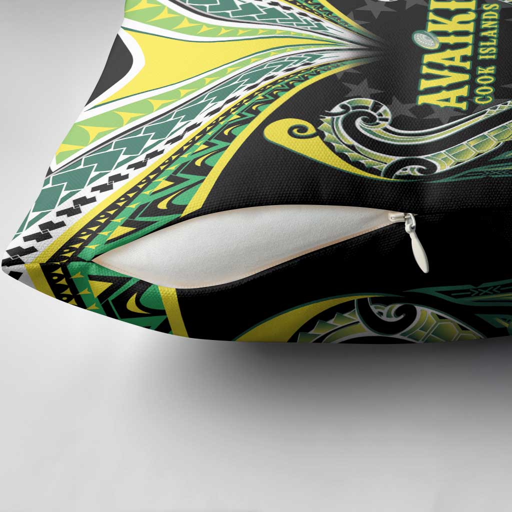 Rugby Cook Islands Avaiki Pillow Cover Black Kuki Airani Tribal Maori Inspired LT9 - Polynesian Pride
