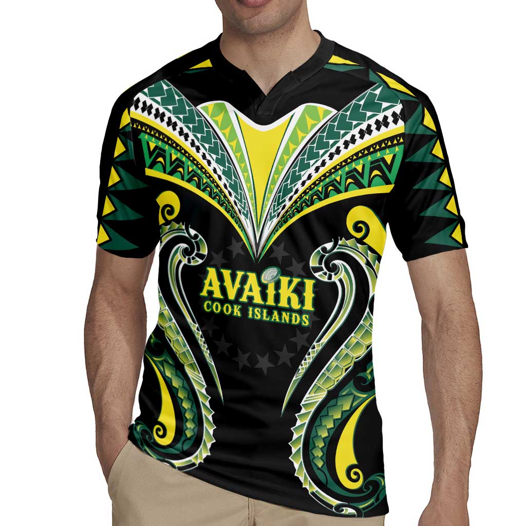 Custom Rugby Cook Islands Avaiki Rugby Jersey Black Kuki Airani Tribal Maori Inspired LT9 - Polynesian Pride