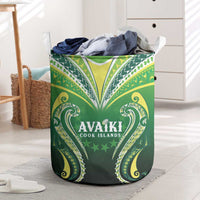 Rugby Cook Islands Avaiki Laundry Basket Green Kuki Airani Tribal Maori Inspired LT9 Green - Polynesian Pride