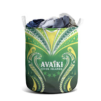 Rugby Cook Islands Avaiki Laundry Basket Green Kuki Airani Tribal Maori Inspired LT9 - Polynesian Pride