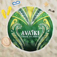 Rugby Cook Islands Avaiki Beach Blanket Green Kuki Airani Tribal Maori Inspired LT9 One Size 150cm Green - Polynesian Pride