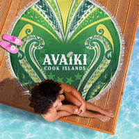Rugby Cook Islands Avaiki Beach Blanket Green Kuki Airani Tribal Maori Inspired LT9 - Polynesian Pride