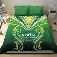 Rugby Cook Islands Avaiki Bedding Set Green Kuki Airani Tribal Maori Inspired - Polynesian Pride