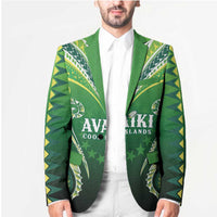 Custom Rugby Cook Islands Avaiki Blazer Green Kuki Airani Tribal Maori Inspired - Polynesian Pride