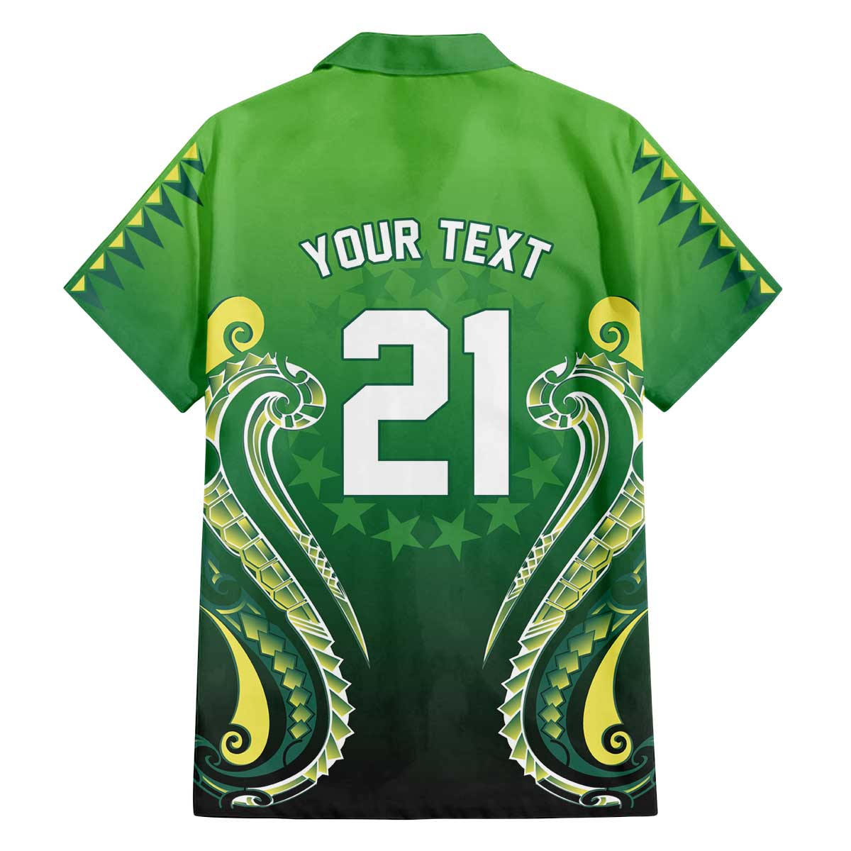 Custom Rugby Cook Islands Avaiki Family Matching Off The Shoulder Long Sleeve Dress and Hawaiian Shirt Green Kuki Airani Tribal Maori Inspired - Polynesian Pride