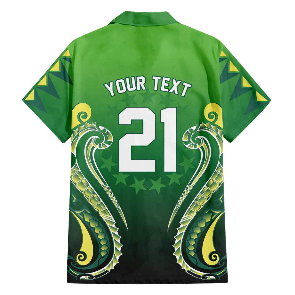 Custom Rugby Cook Islands Avaiki Family Matching Puletasi and Hawaiian Shirt Green Kuki Airani Tribal Maori Inspired LT9 - Polynesian Pride