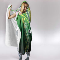 Rugby Cook Islands Avaiki Hooded Blanket Green Kuki Airani Tribal Maori Inspired LT9 - Polynesian Pride
