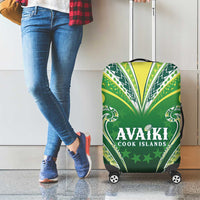 Rugby Cook Islands Avaiki Luggage Cover Green Kuki Airani Tribal Maori Inspired - Polynesian Pride