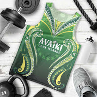 Custom Rugby Cook Islands Avaiki Men Tank Top Green Kuki Airani Tribal Maori Inspired LT9 - Polynesian Pride