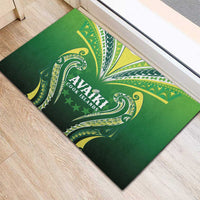 Rugby Cook Islands Avaiki Rubber Doormat Green Kuki Airani Tribal Maori Inspired LT9 - Polynesian Pride