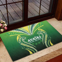 Rugby Cook Islands Avaiki Rubber Doormat Green Kuki Airani Tribal Maori Inspired LT9 - Polynesian Pride