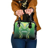 Rugby Cook Islands Avaiki Shoulder Handbag Green Kuki Airani Tribal Maori Inspired LT9 One Size Green - Polynesian Pride