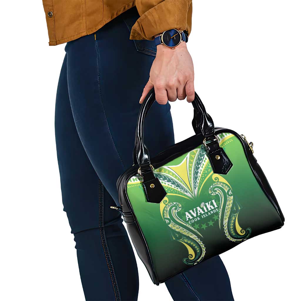 Rugby Cook Islands Avaiki Shoulder Handbag Green Kuki Airani Tribal Maori Inspired LT9 - Polynesian Pride