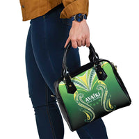 Rugby Cook Islands Avaiki Shoulder Handbag Green Kuki Airani Tribal Maori Inspired LT9 - Polynesian Pride