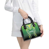 Rugby Cook Islands Avaiki Shoulder Handbag Green Kuki Airani Tribal Maori Inspired LT9 - Polynesian Pride