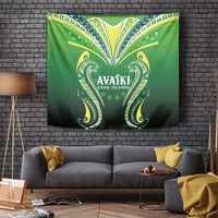 Rugby Cook Islands Avaiki Tapestry Green Kuki Airani Tribal Maori Inspired LT9 Green - Polynesian Pride