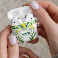 Rugby Cook Islands Avaiki AirPods Case White Kuki Airani Tribal Maori Inspired LT9 - Polynesian Pride