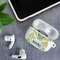 Rugby Cook Islands Avaiki AirPods Case White Kuki Airani Tribal Maori Inspired LT9 - Polynesian Pride