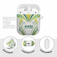 Rugby Cook Islands Avaiki AirPods Case White Kuki Airani Tribal Maori Inspired LT9 - Polynesian Pride