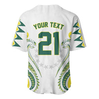 Custom Rugby Cook Islands Avaiki Baseball Jersey White Kuki Airani Tribal Maori Inspired - Polynesian Pride