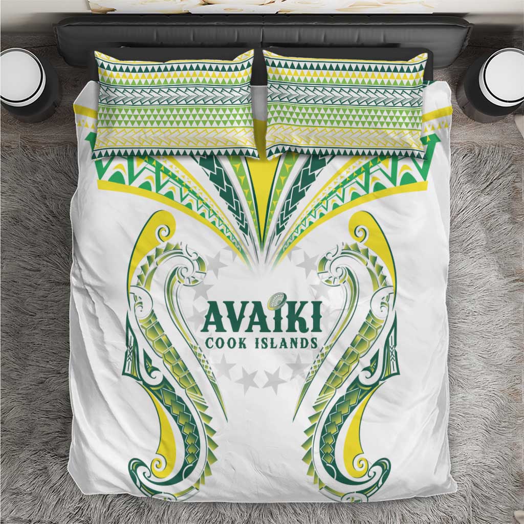 Rugby Cook Islands Avaiki Bedding Set White Kuki Airani Tribal Maori Inspired - Polynesian Pride