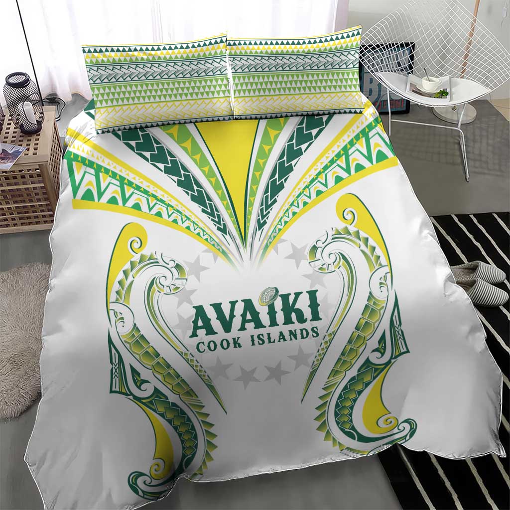Rugby Cook Islands Avaiki Bedding Set White Kuki Airani Tribal Maori Inspired - Polynesian Pride