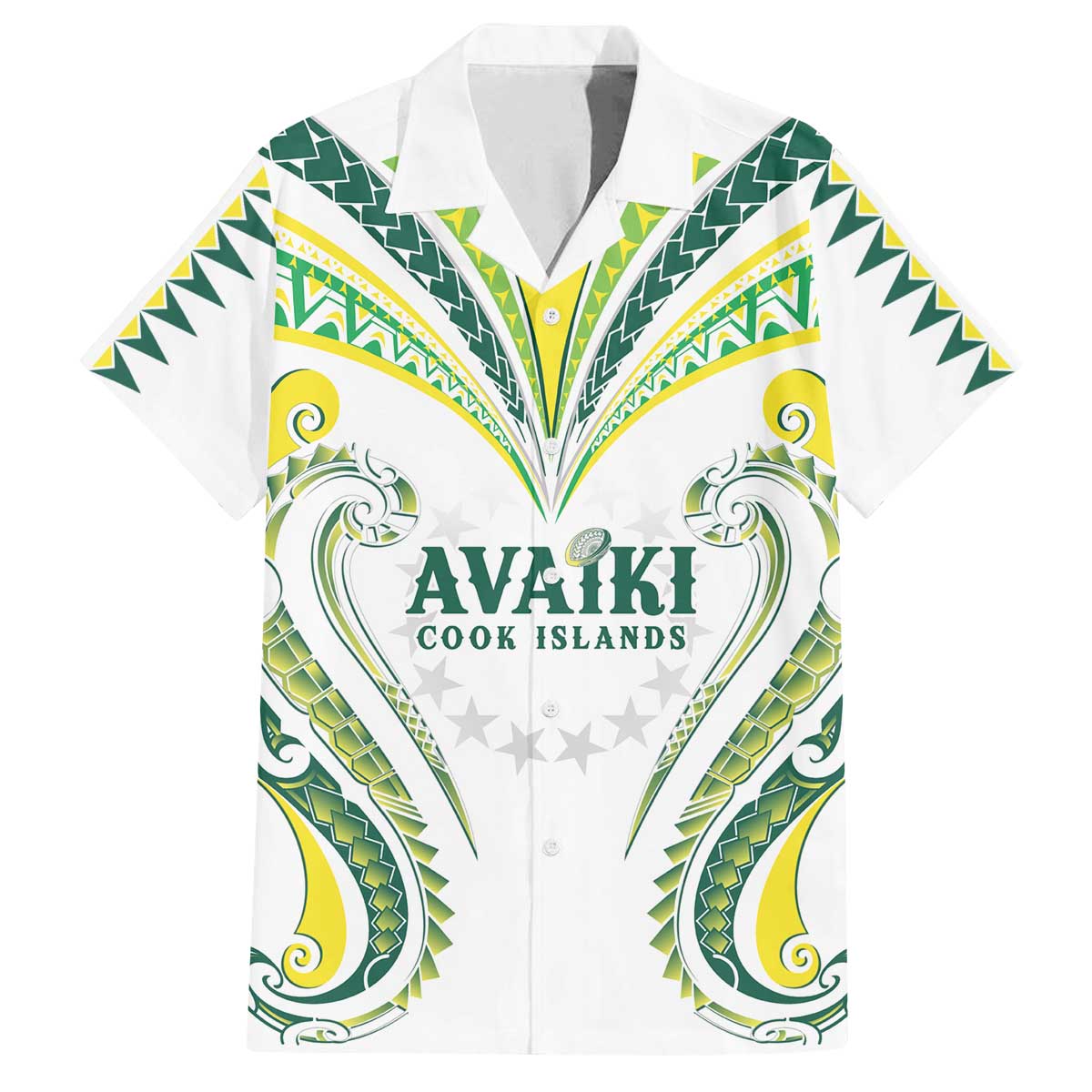 Custom Rugby Cook Islands Avaiki Family Matching Off The Shoulder Long Sleeve Dress and Hawaiian Shirt White Kuki Airani Tribal Maori Inspired - Polynesian Pride