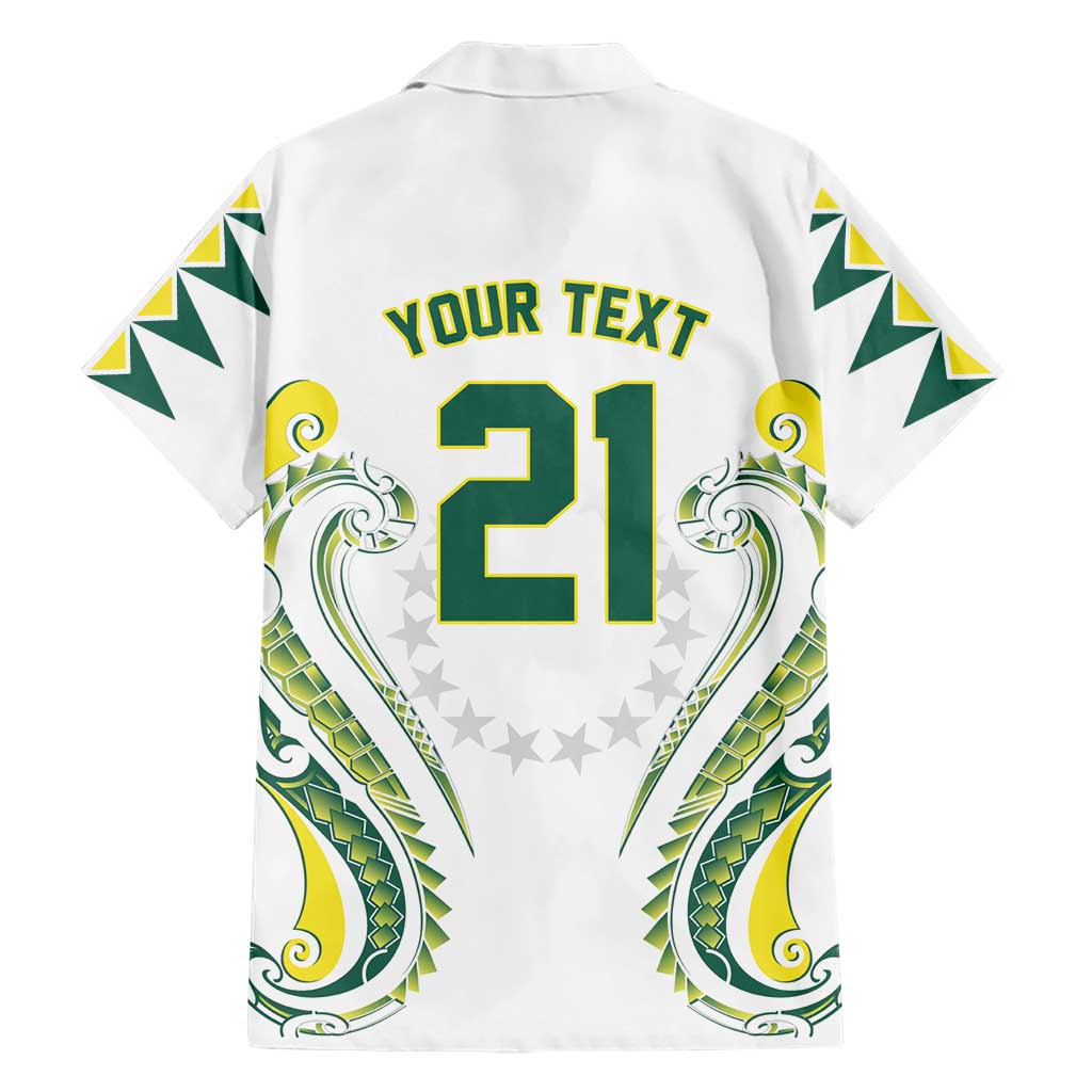 Custom Rugby Cook Islands Avaiki Family Matching Puletasi and Hawaiian Shirt White Kuki Airani Tribal Maori Inspired LT9 - Polynesian Pride
