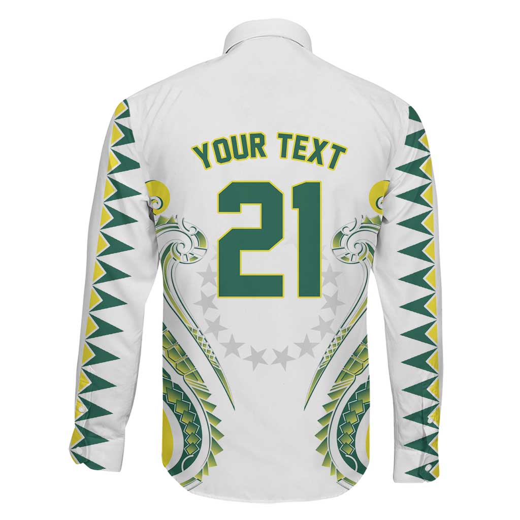 Custom Rugby Cook Islands Avaiki Family Matching Puletasi and Hawaiian Shirt White Kuki Airani Tribal Maori Inspired LT9 - Polynesian Pride
