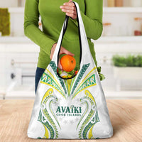 Rugby Cook Islands Avaiki Grocery Bag White Kuki Airani Tribal Maori Inspired LT9 - Polynesian Pride