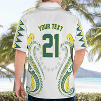 Custom Rugby Cook Islands Avaiki Hawaiian Shirt White Kuki Airani Tribal Maori Inspired LT9 - Polynesian Pride