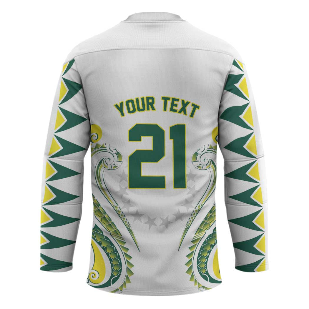 Custom Rugby Cook Islands Avaiki Hockey Jersey White Kuki Airani Tribal Maori Inspired LT9 - Polynesian Pride