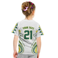 Custom Rugby Cook Islands Avaiki Kid T Shirt White Kuki Airani Tribal Maori Inspired LT9 - Polynesian Pride