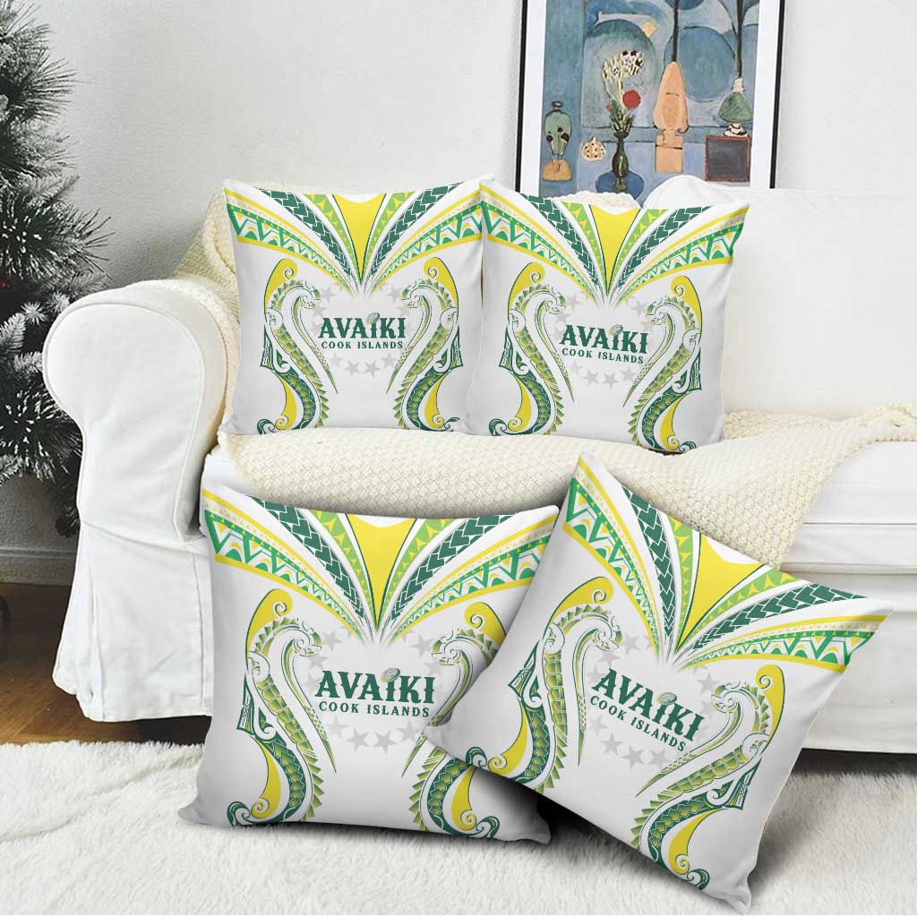 Rugby Cook Islands Avaiki Pillow Cover White Kuki Airani Tribal Maori Inspired LT9 - Polynesian Pride