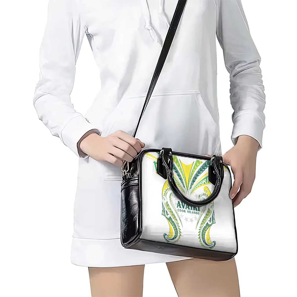 Rugby Cook Islands Avaiki Shoulder Handbag White Kuki Airani Tribal Maori Inspired - Polynesian Pride