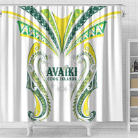 Rugby Cook Islands Avaiki Shower Curtain White Kuki Airani Tribal Maori Inspired LT9 - Polynesian Pride