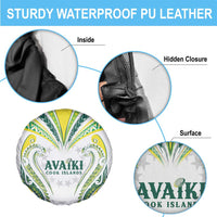 Rugby Cook Islands Avaiki Spare Tire Cover White Kuki Airani Tribal Maori Inspired - Polynesian Pride