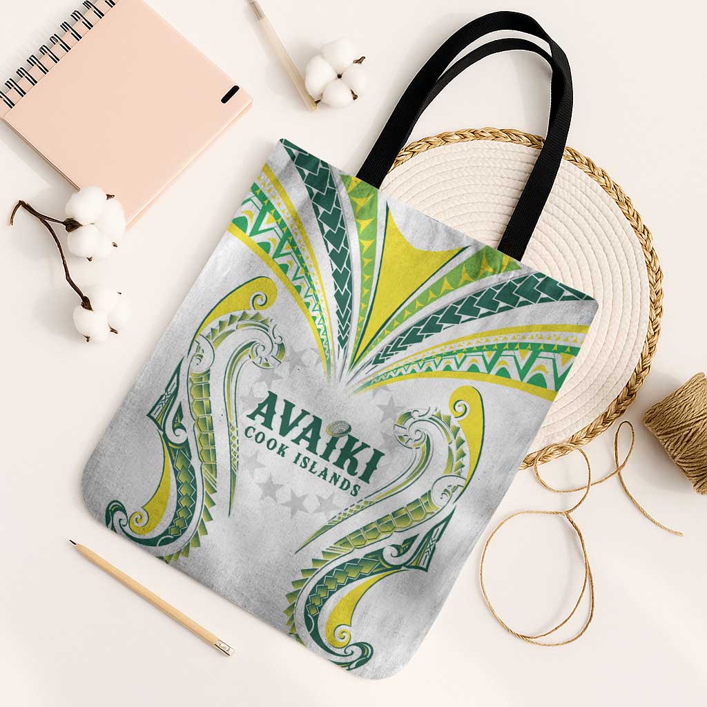 Rugby Cook Islands Avaiki Tote Bag White Kuki Airani Tribal Maori Inspired LT9 Black Strap One Size White - Polynesian Pride