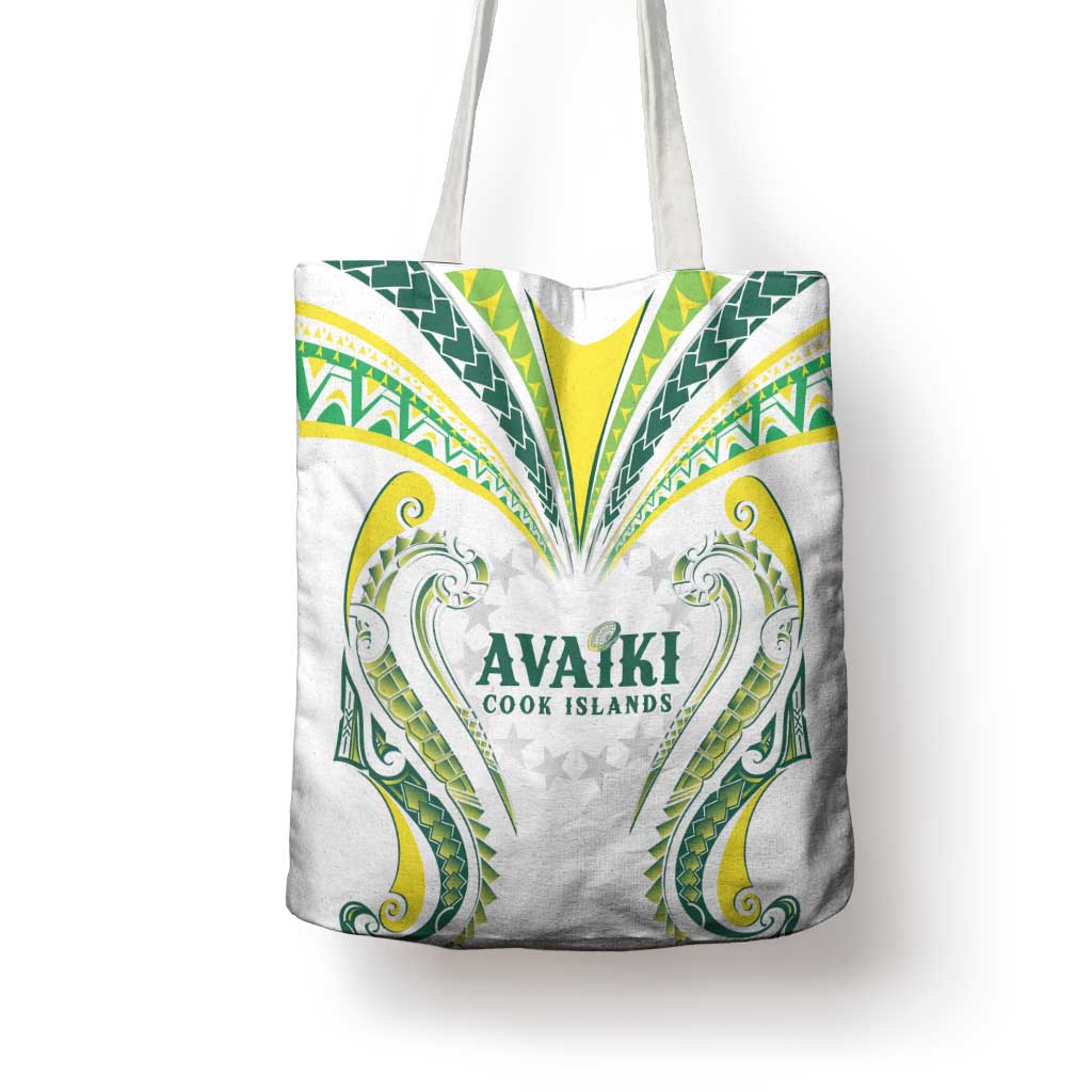 Rugby Cook Islands Avaiki Tote Bag White Kuki Airani Tribal Maori Inspired LT9 - Polynesian Pride