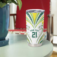 Custom Rugby Cook Islands Avaiki Tumbler Cup White Kuki Airani Tribal Maori Inspired LT9 - Polynesian Pride