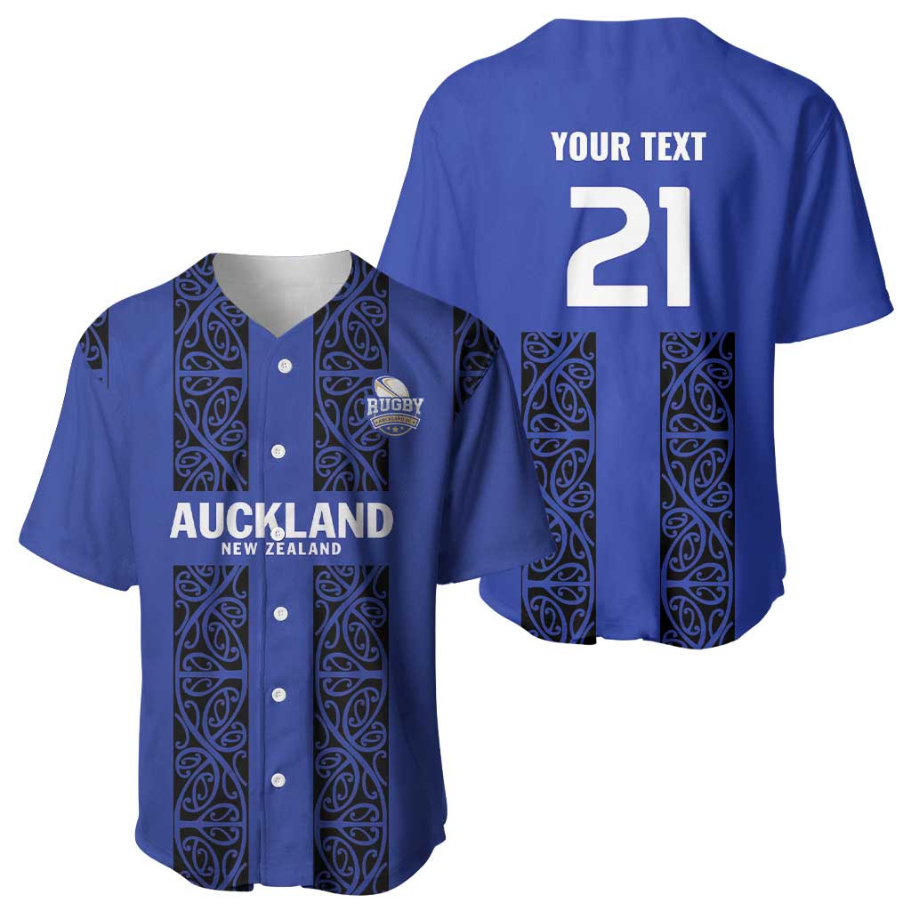 Custom Oceania Football NZ Auckland Baseball Jersey Maori Tribal Pattern LT9 - Polynesian Pride
