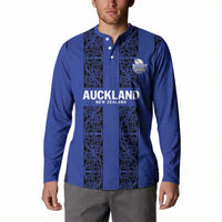 Custom Oceania Football NZ Auckland Button Sweatshirt Maori Tribal Pattern