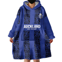 Custom Oceania Football NZ Auckland Wearable Blanket Hoodie Maori Tribal Pattern LT9 - Polynesian Pride