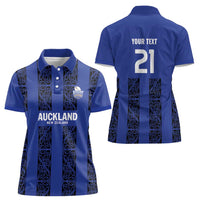 Custom Oceania Football NZ Auckland Women Polo Shirt Maori Tribal Pattern LT9 - Polynesian Pride