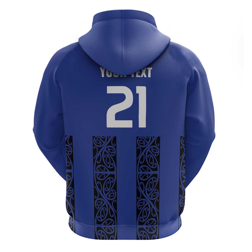 Custom Oceania Football NZ Auckland Zip Hoodie Maori Tribal Pattern