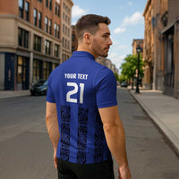 Custom Oceania Football NZ Auckland Zipper Polo Shirt Maori Tribal Pattern LT9 - Polynesian Pride