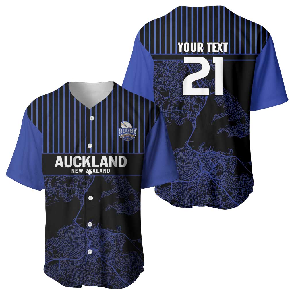 Custom Oceania Football NZ Auckland Baseball Jersey Minimal City Map Style