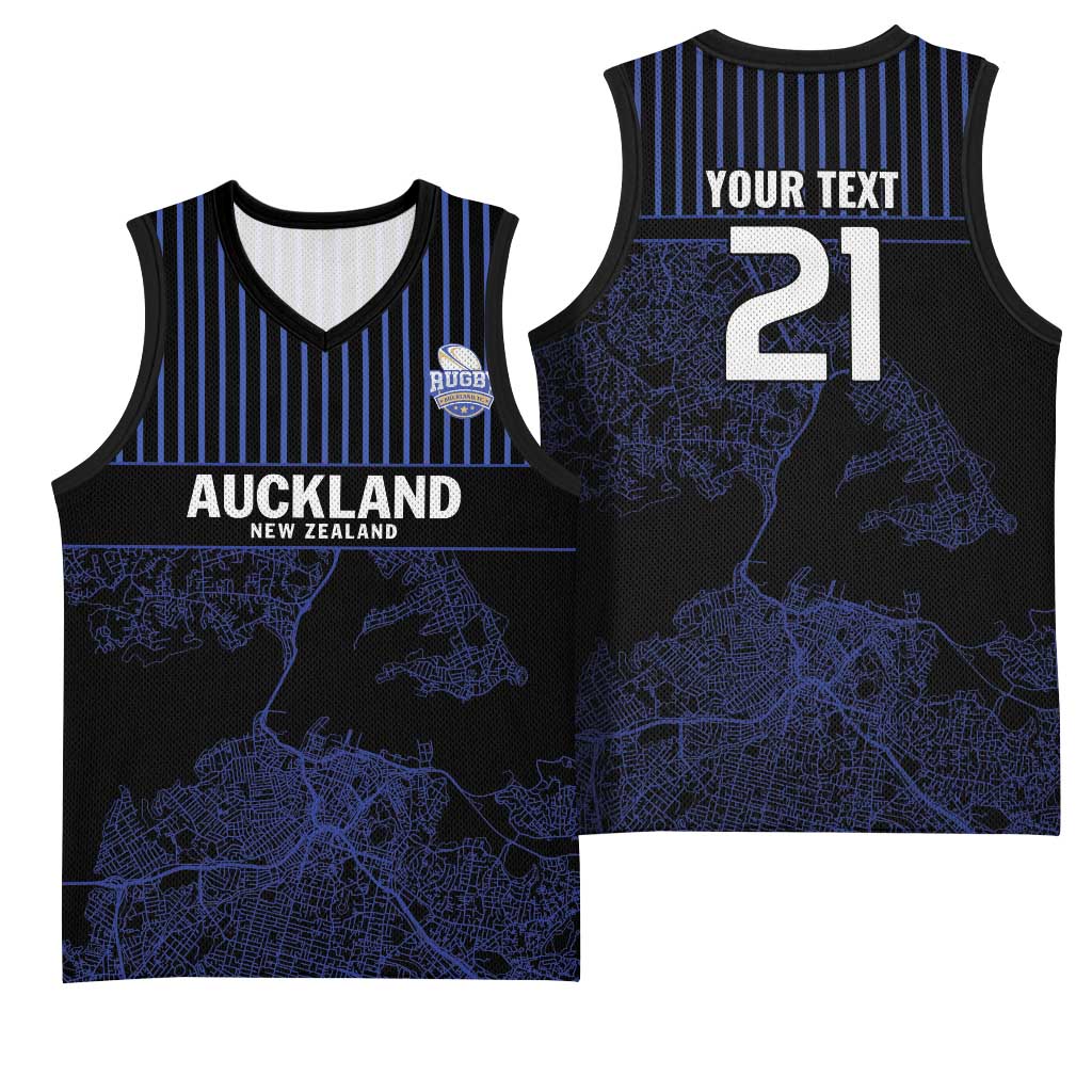 Custom Oceania Football NZ Auckland Basketball Jersey Minimal City Map Style LT9 - Polynesian Pride