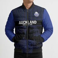 Custom Oceania Football NZ Auckland Bomber Puffer Jacket Minimal City Map Style