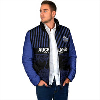 Custom Oceania Football NZ Auckland Padded Jacket Minimal City Map Style